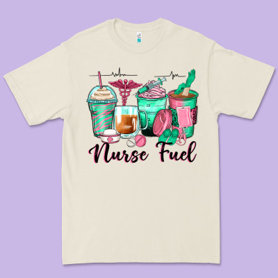Nurse Fuel Coffee Cups Premium Tee Designed By Zillion Design Studio