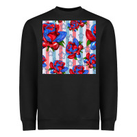 Black patriotic roses Heavyweight Sweatshirt - BundleAndBundleShop