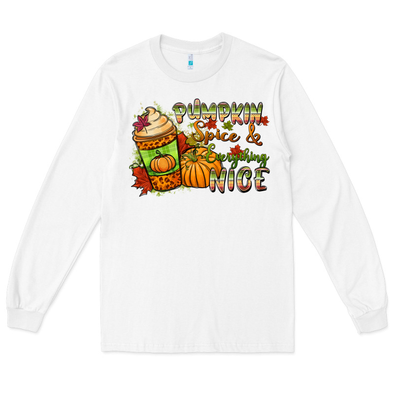 Pumpkin Spice Everything Nice Long Sleeve Tee by NancyCooperArtShop | Teevron