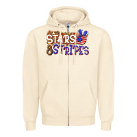 Sandshell stars and stripes Zipper Hoodie - NancyCooperArtShop