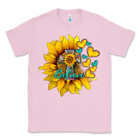 Bubblegum Pink western sunflower  cross believe Classic Tee - BarkalooDesign