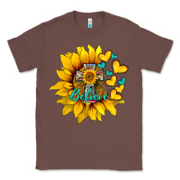 Chestnut western sunflower  cross believe Classic Tee - BarkalooDesign