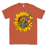 Copper western sunflower  cross believe Classic Tee - BarkalooDesign