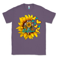 Lavender western sunflower  cross believe Classic Tee - BarkalooDesign