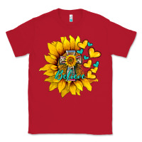 Red western sunflower  cross believe Classic Tee - BarkalooDesign