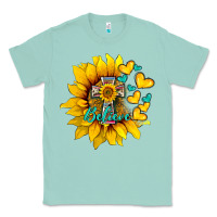 Seafoam western sunflower  cross believe Classic Tee - BarkalooDesign