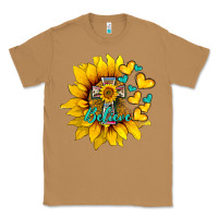 Toasted Coconut western sunflower  cross believe Classic Tee - BarkalooDesign