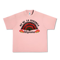 Salmon me de la herencia hispana hand fan Urban Heavy Tee - BundleAndBundleShop