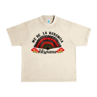 Sandshell me de la herencia hispana hand fan Urban Heavy Tee - BundleAndBundleShop