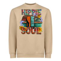 Mushroom hippie soul with caravan and flowers Heavyweight Sweatshirt - Artiststas