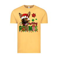 Vintage Mustard merry pawmas christmas german shepherd Vintage Tee - Jasminsmagicworld