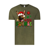 Vintage Olive merry pawmas christmas german shepherd Vintage Tee - Jasminsmagicworld