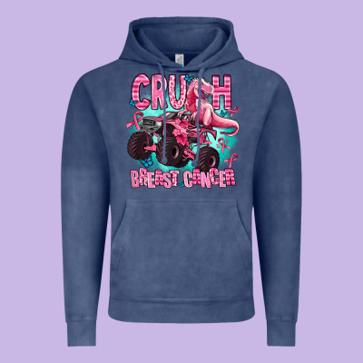 Crush Breast Cancer Vintage Hoodie Designed By Adodesignshop