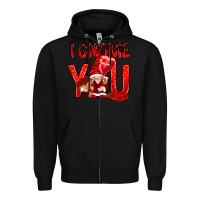 Black i gnome you with roses Zipper Hoodie - NancyCooperArtShop