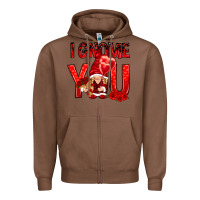 Chestnut i gnome you with roses Zipper Hoodie - NancyCooperArtShop