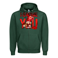 Sports Green i gnome you with roses Zipper Hoodie - NancyCooperArtShop