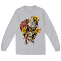 Moon Dust hereford bull rope and sunflowers Long Sleeve Tee - LillyAllenDesigns