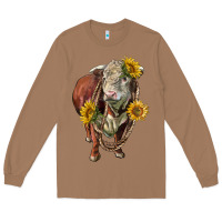 Toasted Coconut hereford bull rope and sunflowers Long Sleeve Tee - LillyAllenDesigns