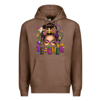 Chestnut mardi gras teacher caucasian messy bun Premium Hoodie - texasbilliewilder
