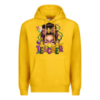 Lemon mardi gras teacher caucasian messy bun Premium Hoodie - texasbilliewilder