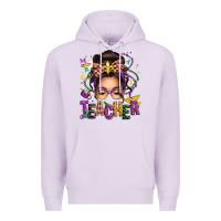 Lilac mardi gras teacher caucasian messy bun Premium Hoodie - texasbilliewilder