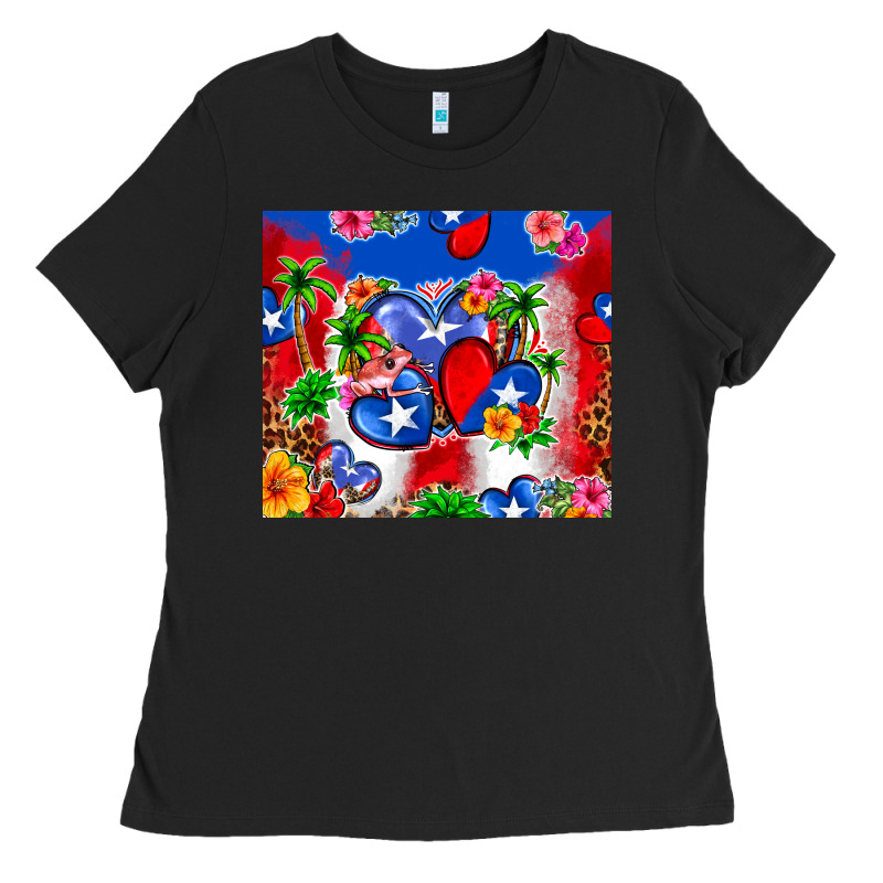 Puerto Rico Hearts Ladies Tee by Zillion Design Studio | Teevron