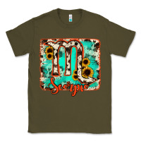 Army Green Scorpio turquoise cowhide Classic Tee - RanaPortraitStore