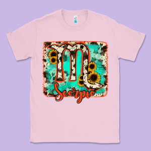 Scorpio Turquoise Cowhide Classic Tee Designed By Ranaportraitstore
