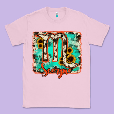 Scorpio Turquoise Cowhide Classic Tee Designed By Ranaportraitstore