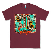 Burgundy Scorpio turquoise cowhide Classic Tee - RanaPortraitStore