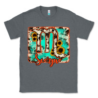 Charcoal Heather Scorpio turquoise cowhide Classic Tee - RanaPortraitStore