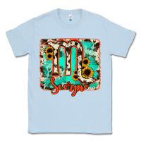 Dusty Blue Scorpio turquoise cowhide Classic Tee - RanaPortraitStore