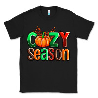 Black cozy season with fall colors palette and pumpkin Classic Tee - AdoDesignShop