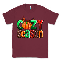Burgundy cozy season with fall colors palette and pumpkin Classic Tee - AdoDesignShop
