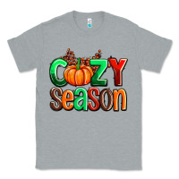 Heather Grey cozy season with fall colors palette and pumpkin Classic Tee - AdoDesignShop