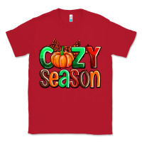Red cozy season with fall colors palette and pumpkin Classic Tee - AdoDesignShop