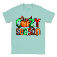 Seafoam cozy season with fall colors palette and pumpkin Classic Tee - AdoDesignShop