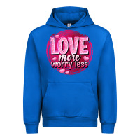 Cobalt Love more worry less Valentine's Day Urban Hoodie - HowdyJamesFarm