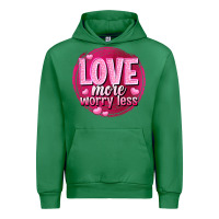 Emerald Love more worry less Valentine's Day Urban Hoodie - HowdyJamesFarm