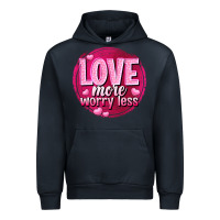 Navy Love more worry less Valentine's Day Urban Hoodie - HowdyJamesFarm