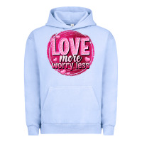 Pigment Grape Ice Love more worry less Valentine's Day Urban Hoodie - HowdyJamesFarm
