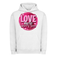 Pigment Lunar Rock Love more worry less Valentine's Day Urban Hoodie - HowdyJamesFarm