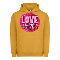 Pigment Peanut Butter Love more worry less Valentine's Day Urban Hoodie - HowdyJamesFarm