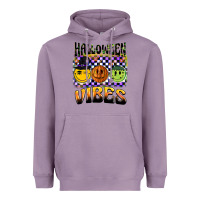 Lavender halloween vibes smiley face Heavyweight Hoodie - BarkalooDesign