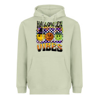 Matcha halloween vibes smiley face Heavyweight Hoodie - BarkalooDesign