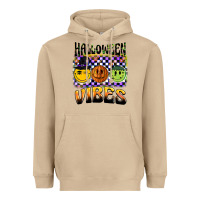Mushroom halloween vibes smiley face Heavyweight Hoodie - BarkalooDesign