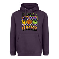 Plum halloween vibes smiley face Heavyweight Hoodie - BarkalooDesign