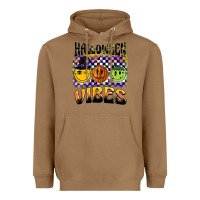Toasted Coconut halloween vibes smiley face Heavyweight Hoodie - BarkalooDesign