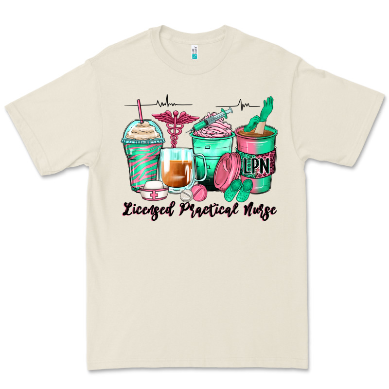 Licensed Practical Nurse Coffee Cups Premium Tee by Zillion Design Studio | Teevron