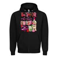 Black v is for vodka Zipper Hoodie - NancyCooperArtShop
